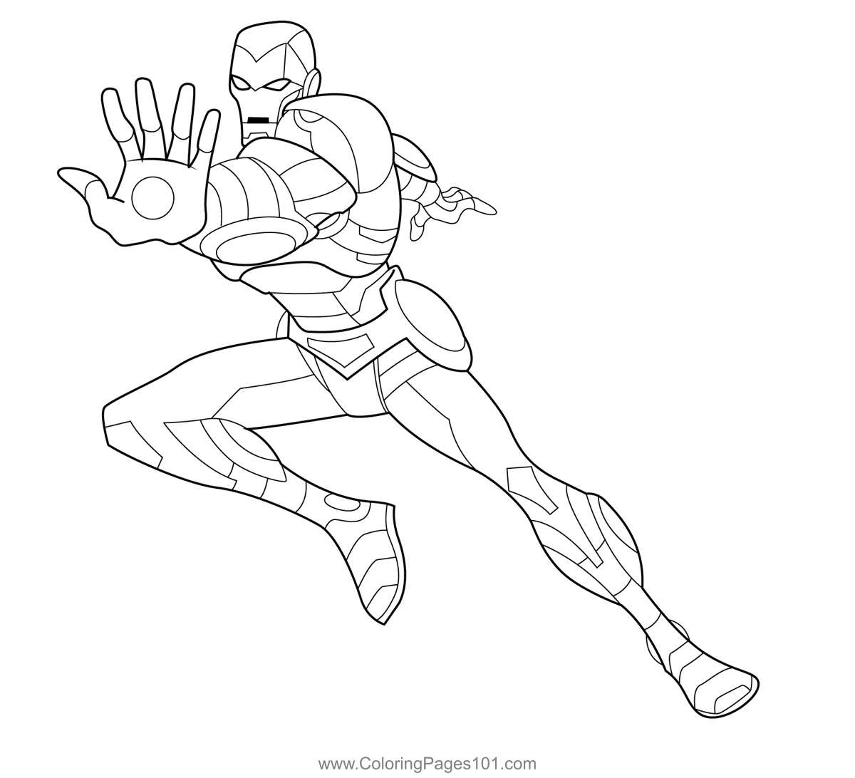 ironman coloring page