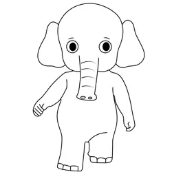 LBB Elephant Little Baby Bum Free Coloring Page for Kids