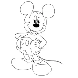 Mickey Mouse Style Coloring Page for Kids - Free Mickey Mouse Printable ...