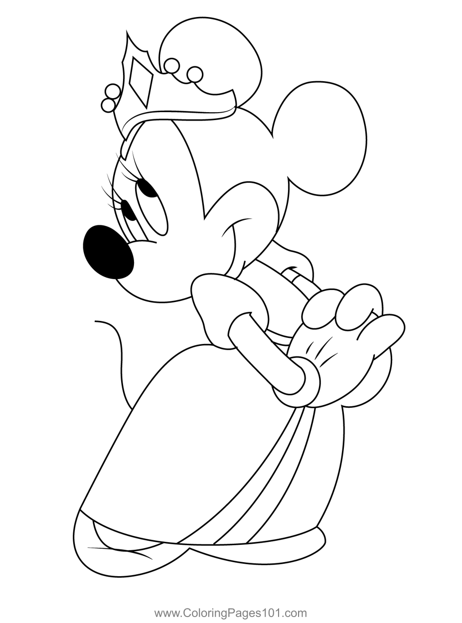 Minnie Mouse Coloring Page for Kids - Free Minnie Mouse Printable ...