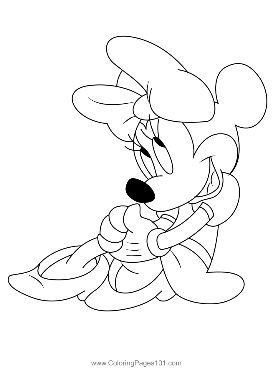 Rest Mickey Minnie Coloring Page for Kids - Free Minnie Mouse Printable ...