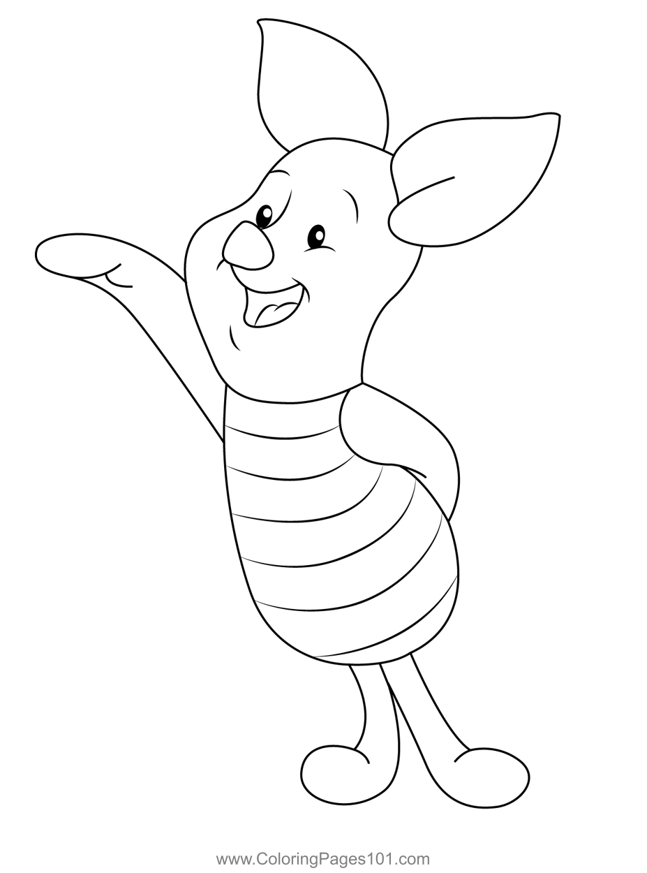 Coloring Piglet Printable Pages Sketch Coloring Page