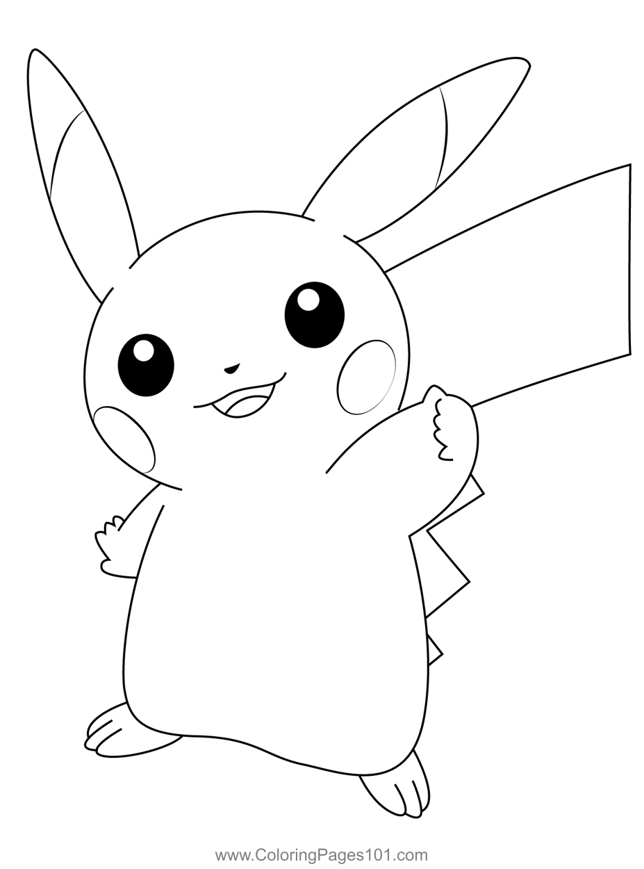 cute pikachu coloring pages printable