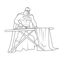 Superman Household Chores Coloring Page