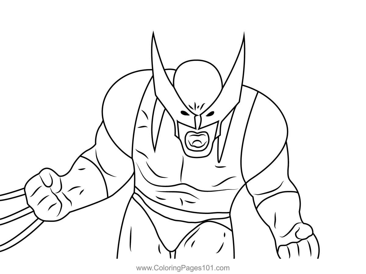 Violent Wolverine Coloring Page for Kids - Free X-Men Printable ...