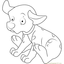 Angry Dalmatian Puppy Coloring Page for Kids - Free 102 Dalmatians