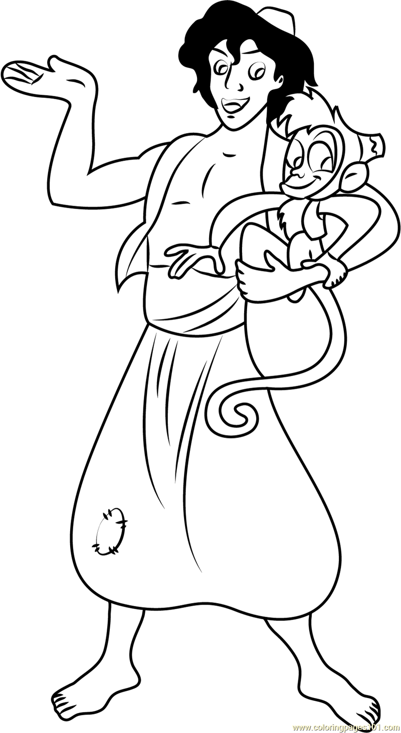 aladdin-and-jasmine-coloring-page