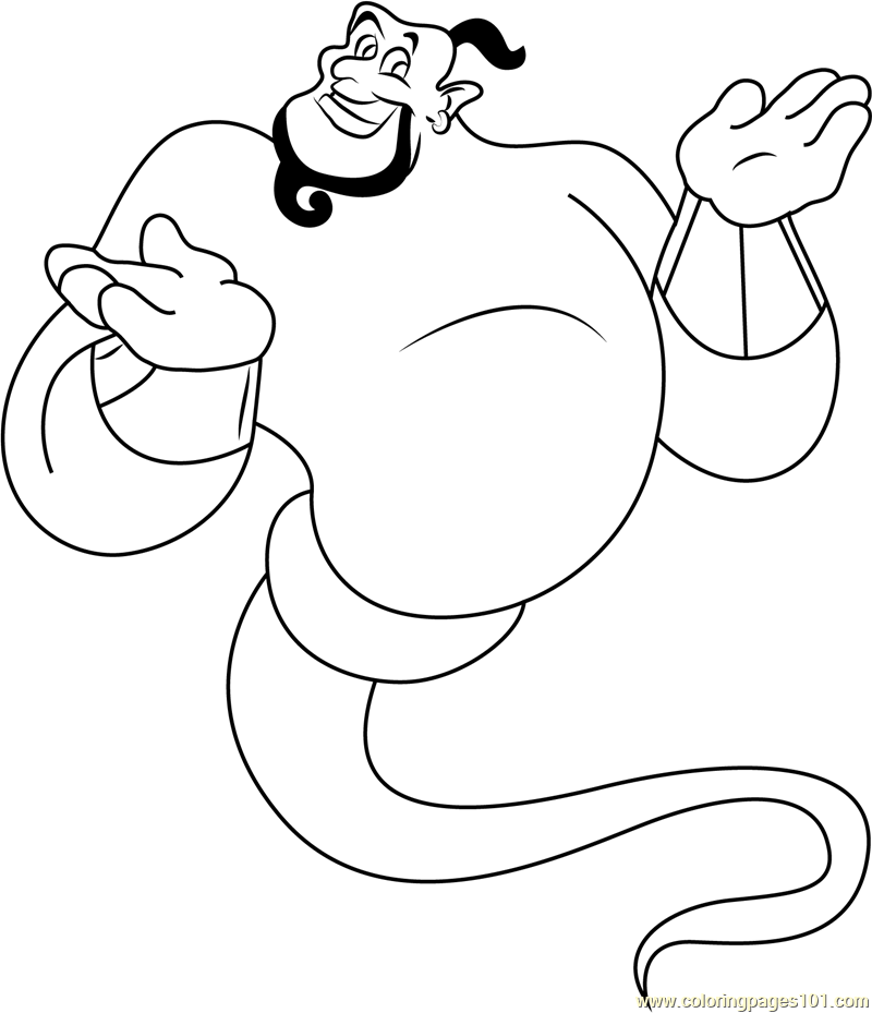  Aladdin Genie Coloring Pages 7