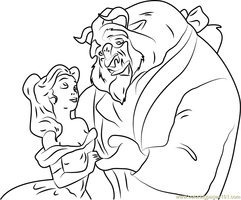 Disney Beast Coloring Page for Kids - Free Beauty and the Beast ...