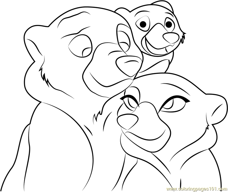 Download Brother Bear by Katnay Coloring Page for Kids - Free Brother Bear Printable Coloring Pages ...