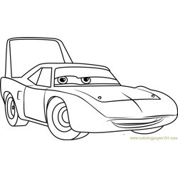Dinoco Lightning McQueen Coloring Page - ColoringAll