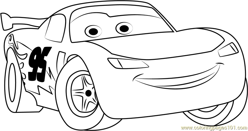 Cute Lightning Mcqueen Coloring Page for Kids - Free Cars Printable Coloring  Pages Online for Kids  | Coloring Pages for Kids