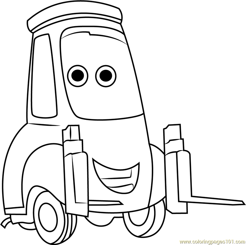 Guido Coloring Page for Kids - Free Cars Printable Coloring Pages