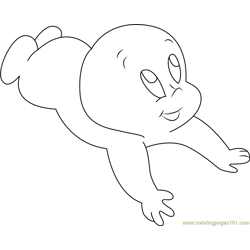 Casper the Friendly Ghost Coloring Page for Kids - Free Casper