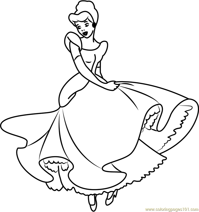 Cute Cinderella Coloring Page - Free Cinderella Coloring Pages ...