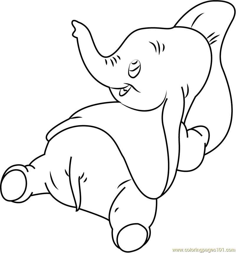 Dumbo by Walt Disney Coloring Page for Kids - Free Dumbo Printable