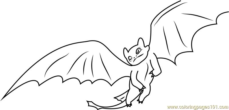 Dragon Flying Coloring Page for Kids - Free How to Train Your Dragon