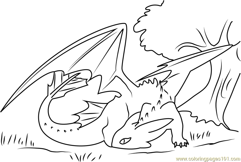 toothless sitting coloring pages