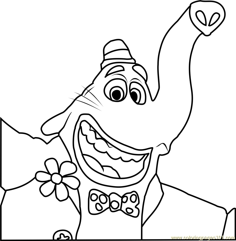 Bing Bong Face Coloring Page - Free Inside Out Coloring Pages ...
