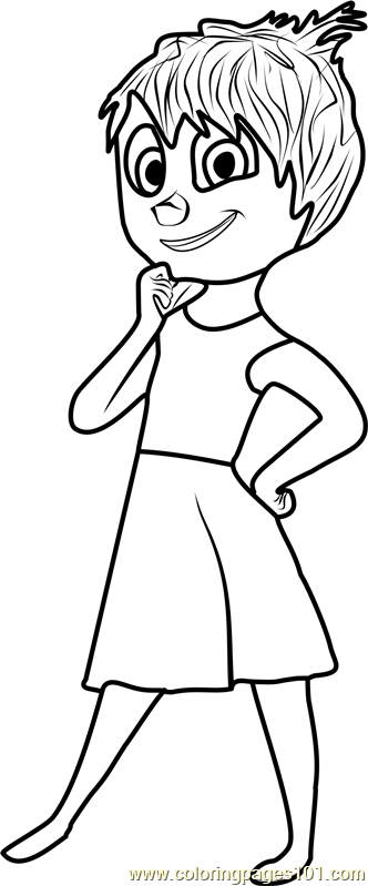Joy Coloring Page for Kids - Free Inside Out Printable Coloring Pages