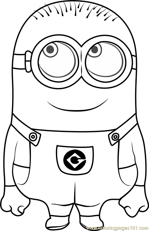 Phil Coloring Page - Free Minions Coloring Pages : ColoringPages101.com