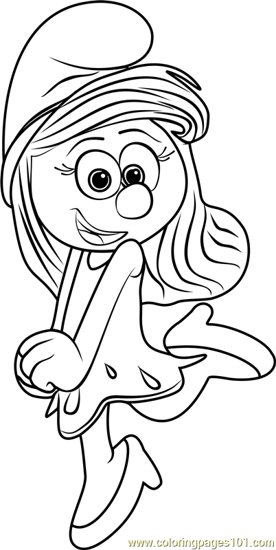 Smurfette Coloring Page for Kids - Free Smurfs: The Lost Village
