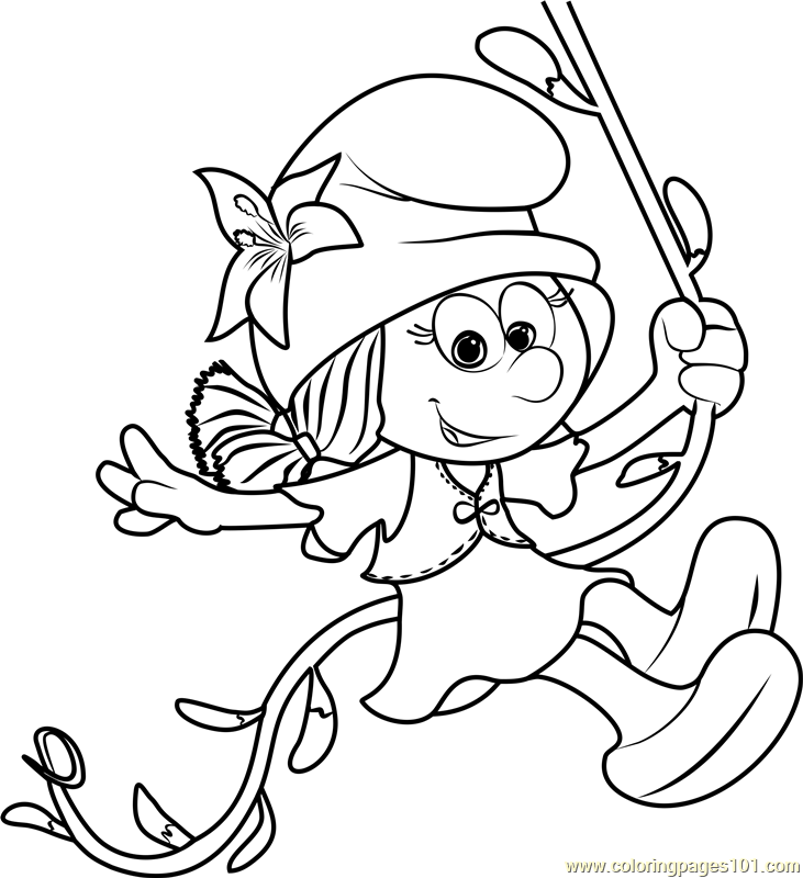 Smurflily Coloring Page for Kids - Free Smurfs: The Lost Village