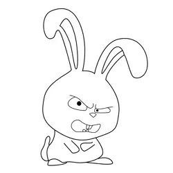 Angry Snowball The Secret Life Of Pets Free Coloring Page for Kids