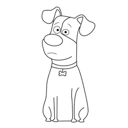 Worried Max The Secret Life Of Pets Coloring Page