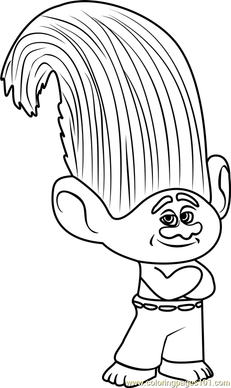 Bg-creek Coloring Page for Kids - Free Trolls Printable Coloring Pages
