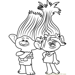 Trolls Coloring Pages for Kids - Download Trolls printable coloring ...