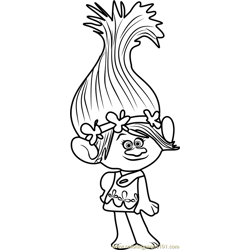Bridget from Trolls coloring page