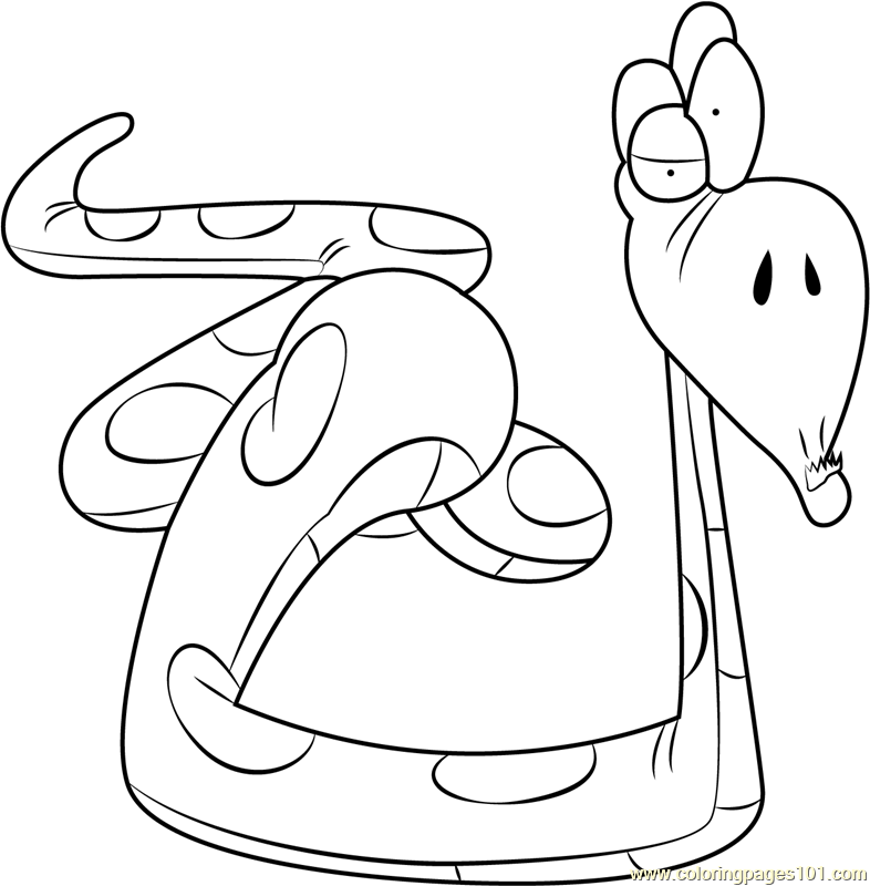 The Snake Coloring Page for Kids - Free Animaniacs Printable Coloring ...