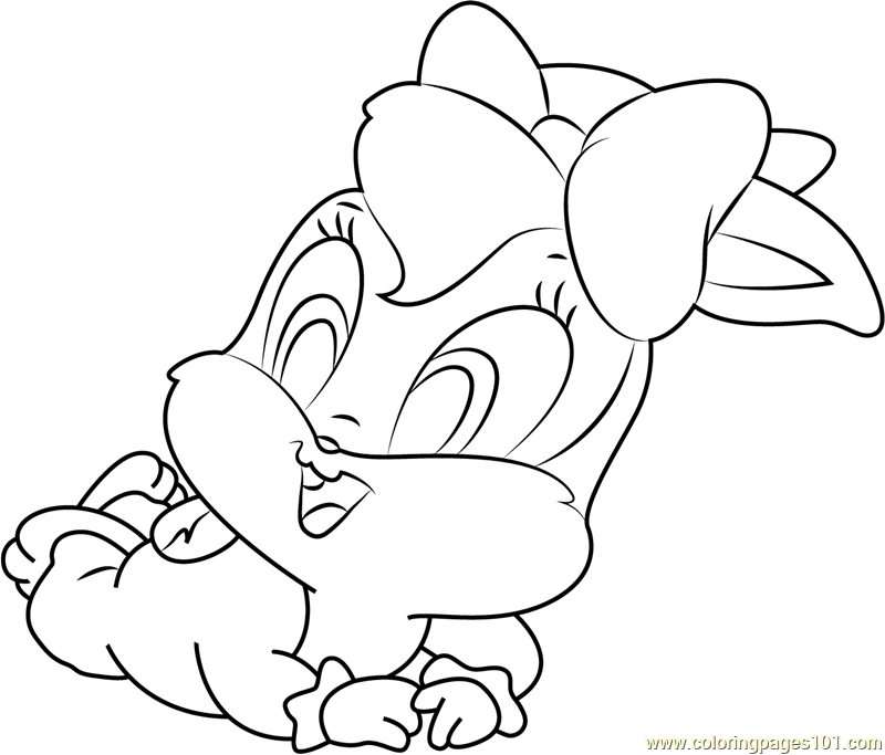 Cute Baby Lola Coloring Page for Kids - Free Baby Looney Tunes