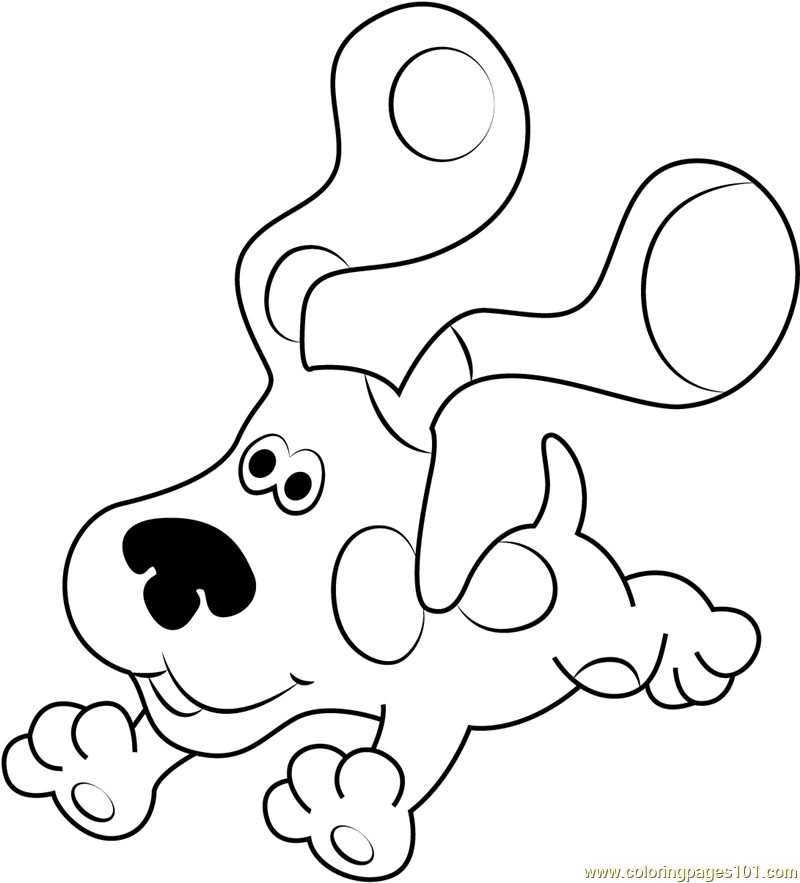 Blue Clues Coloring Page for Kids Free Blue #39 s Clues Printable
