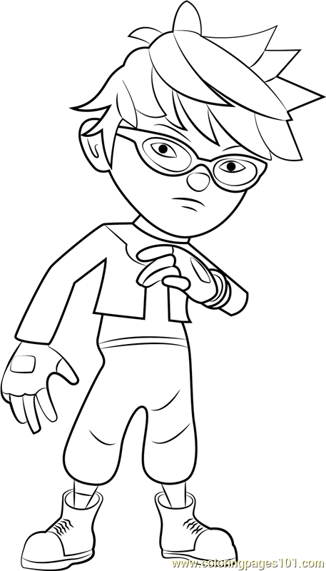Fang Coloring Page for Kids - Free BoBoiBoy Printable Coloring Pages
