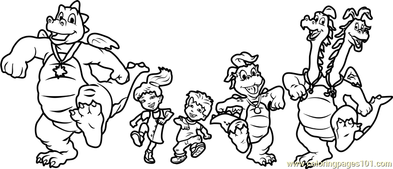 dragon tales coloring pages