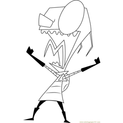 Invader Zim Coloring Pages for Kids Printable Free Download