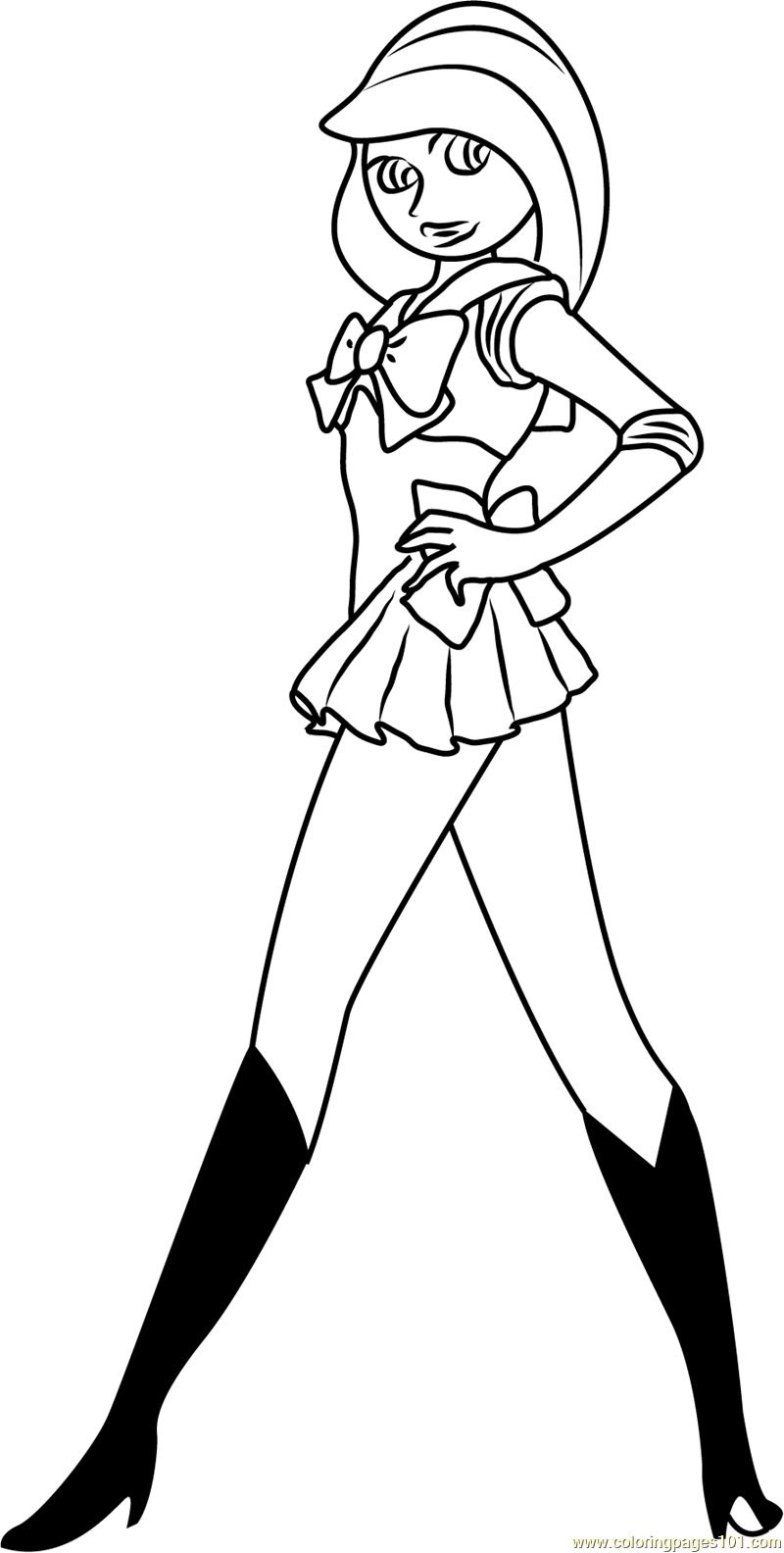 Kim Possible Shego Coloring Page