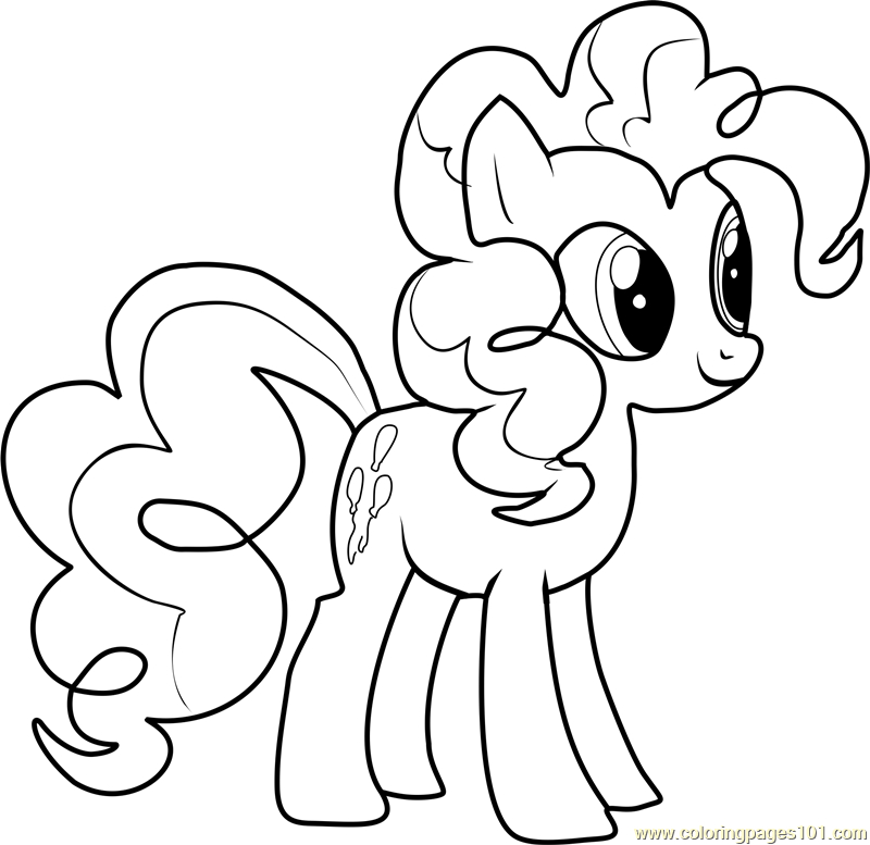 Pinkie Pie Coloring Page for Kids - Free My Little Pony - Friendship Is