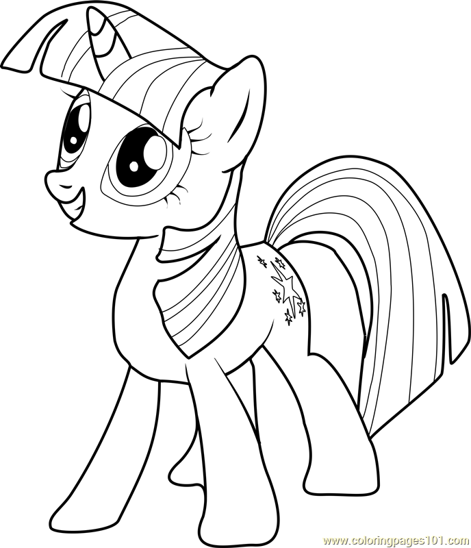 Twilight Sparkle Coloring Page for Kids - Free My Little Pony