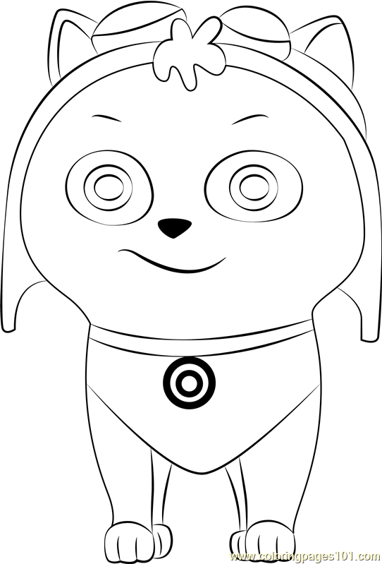 Cat Skye Coloring Page for Kids - Free PAW Patrol Printable Coloring