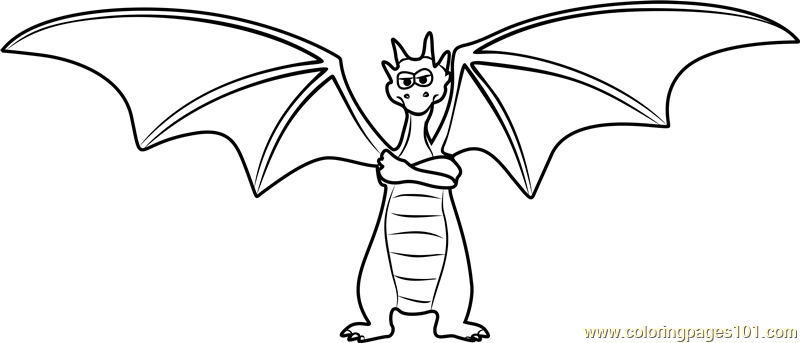 Dragon Coloring Page for Kids - Free Pororo the Little Penguin