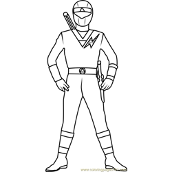 Red Ranger Coloring Page for Kids - Free Power Rangers Printable
