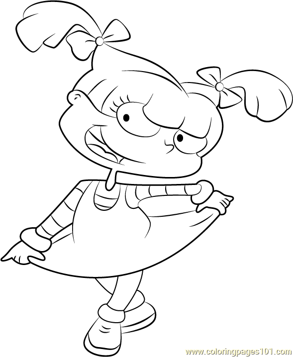 Angelica Pickles Coloring Page for Kids - Free Rugrats Printable