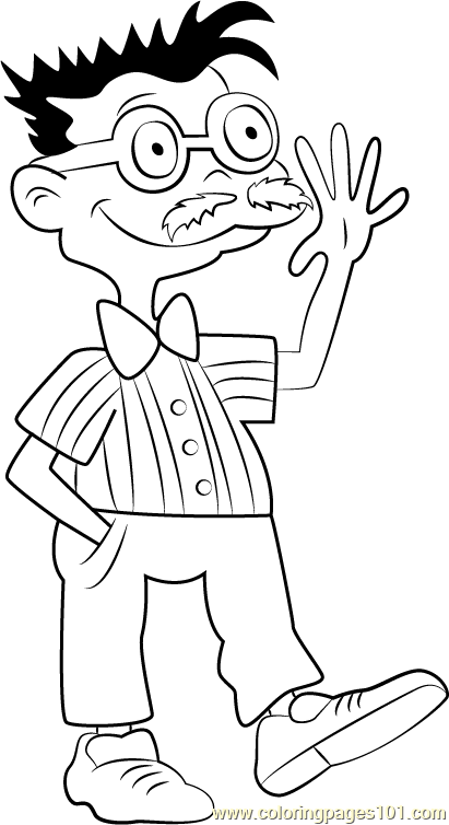 Chas Finster Coloring Page for Kids - Free Rugrats Printable Coloring ...