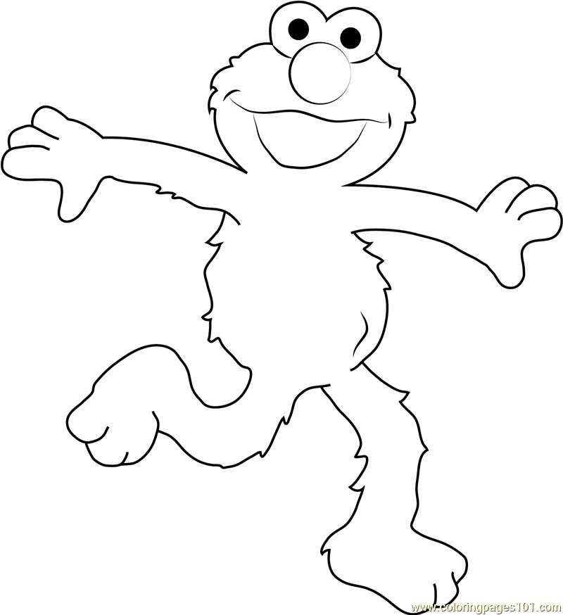 Red Monster Coloring Page for Kids - Free Sesame Street Printable ...