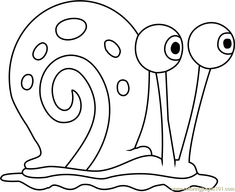 Download Gary the Snail Coloring Page for Kids - Free SpongeBob SquarePants Printable Coloring Pages ...