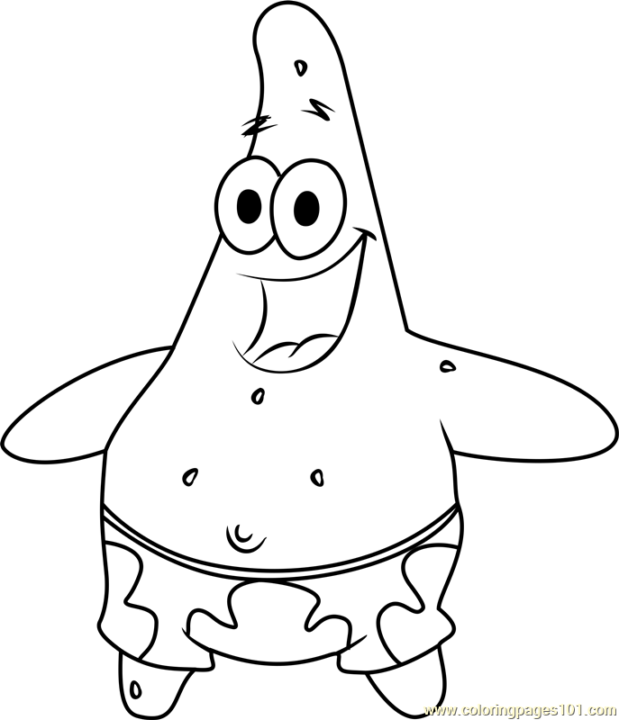 Download Patrick Star Coloring Page for Kids - Free SpongeBob ...