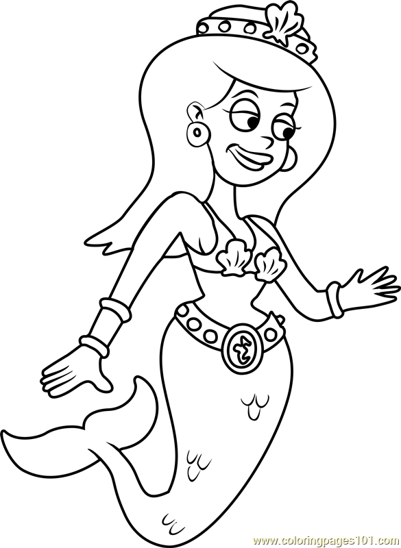 Download Queen Amphitrite Coloring Page for Kids - Free SpongeBob SquarePants Printable Coloring Pages ...